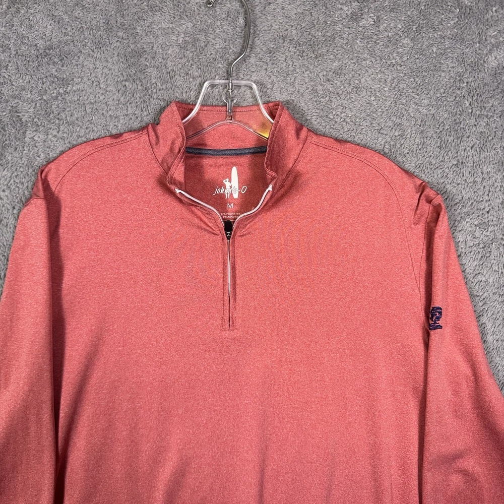 Johnnie-O Jacket Men M Randall Heathered Cardinal Prep-formance 1/4 Zip Pullover - Picture 6 of 12